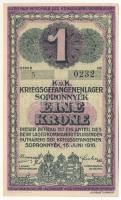 Sopronnyék / hadifogolytábor 1916. június 16. 1K arab sorozat- és sorszámmal T:AU kis saroktörés Ada...