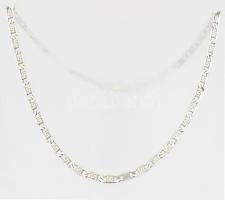 Ezüst(Ag) masszív meandermintás nyaklánc, jelzett, h: 45 cm, nettó: 14,8 g