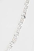 Ezüst(Ag) masszív meandermintás nyaklánc, jelzett, h: 45 cm, nettó: 14,8 g