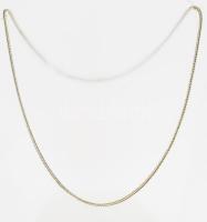 Ezüst(Ag) aranyozott kígyógerinc nyaklánc, jelzett, h: 50 cm, nettó: 7 g