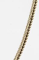 Ezüst(Ag) aranyozott kígyógerinc nyaklánc, jelzett, h: 50 cm, nettó: 7 g