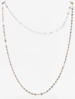 Ezüst(Ag) lamellás fantázia nyaklánc, jelzett, h: 45 cm, nettó: 3,4 g