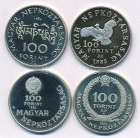 1983. 100Ft Cu-Ni-Zn "Czóbel Béla" + 100Ft Cu-Ni-Zn "Simon Bolivar" + 100Ft Cu-N...