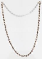 Ezüst(Ag) vastag masszív walles nyaklánc, jelzett, h: 45 cm, nettó: 21,5 g