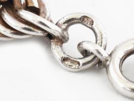 Ezüst(Ag) vastag masszív walles nyaklánc, jelzett, h: 45 cm, nettó: 21,5 g