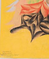 Szabó-M. László (1946-): Illusztráció Dobos László "Város a mindenségben" c. verséhez, 197...