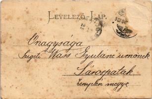 1903 Csáktornya, Cakovec; laktanya udvara katonákkal. Fischel Fülöp kiadása / military barracks, sol...