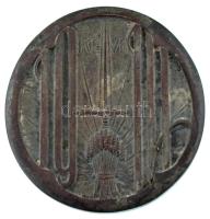 Zutt Richard (1887-1938) 1914. "A kultúráért és a hazáért / A KÉVE" bronz emlékérem (84mm)...