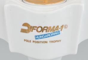 Forma 1 díj serleg 1986. Hollóházi porcelán. Kézzel festett, jelzett, hibátlan, sorszámozott 610/100...