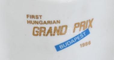 Forma 1 díj serleg 1986. Hollóházi porcelán. Kézzel festett, jelzett, hibátlan, sorszámozott 610/100...