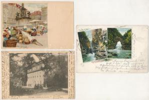 34 db RÉGI képeslap vegyes minőségben: főleg magyar és külföldi városok / 34 pre-1945 postcards in m...