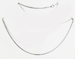 Ezüst(Ag) venezianer nyaklánc, jelzett, h: 59 cm, nettó: 8 g
