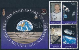 Az első emberes holdraszállás 30. évfordulója sor + blokk, Mankind stepped onto the Moon 30 years ago set + block