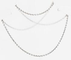 Ezüst(Ag) kerekszemű anker nyaklánc, jelzett, h: 58 cm, nettó: 14,9 g