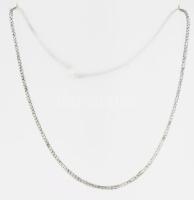 Ezüst(Ag) lapos kígyó nyaklánc, jelzett, h: 40 cm, nettó: 4,8 g