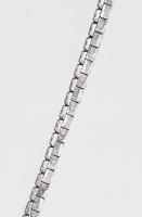 Ezüst(Ag) lapos kígyó nyaklánc, jelzett, h: 40 cm, nettó: 4,8 g