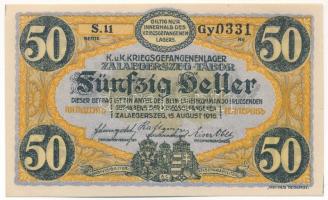 Zalaegerszeg / hadifogolytábor 1916. augusztus 15. 50f arab sorozat és sorszámmal, sorozat előtt &qu...