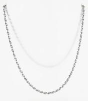 Ezüst(Ag) triplaszemes nyaklánc, jelzett, h: 47 cm, nettó: 7,7 g
