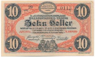 Zalaegerszeg / hadifogolytábor 1916. augusztus 15. 10f arab sorozat és sorszámmal T:AU saroktörés / ...