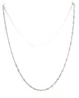 Ezüst(Ag) csavart, áttört nyaklánc, jelzett, h: 45 cm, nettó: 2,8 g