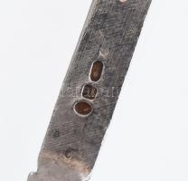 Ezüst(Ag) Hunyadi nyelű kávéskanál, 6 db, jelzett, h: 11,3 cm, nettó: 87,8 g