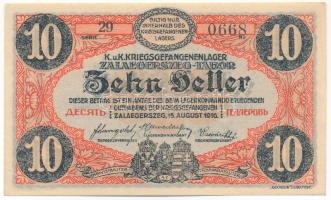 Zalaegerszeg / hadifogolytábor 1916. augusztus 15. 10f arab sorozat és sorszámmal T:AU / Hungary / Z...