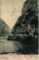 1900 Orsova, Kasanpartie / Kazán-szoros. Hutterer G. kiadása / Cazane / gorge (EK)