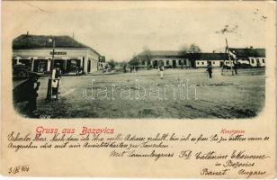 1900 Bozovics, Bozovici; Hauptstrasse / Fő utca, Magyari Albert, Standilovits üzlete / main street, shops (EK)