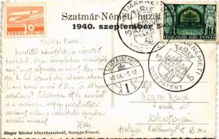 1940 Szatmárnémeti, Satu Mare; Catedrala rom. cat. / Római katolikus székesegyház. Singer Nándor kia...