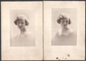 1931-1933 Svájci portréfotók, 3 db, dedikáltak, sérüléssel, 23×16 és 23×17 cm