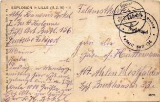 1917 Lille, Explosion 11.12.1916 / WWI military destruction, ruins (Rb)