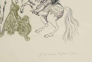 Ábrahám Rafael (1929-2014):: Világrobbanás. Szitanyomat, papír, jelzett. Dekoratív üvegezett fakeret...