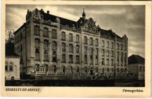 Székelyudvarhely, Odorheiu Secuiesc; Vármegyeháza. Kováts István fényképész felvétele / county hall (ázott / wet damage)