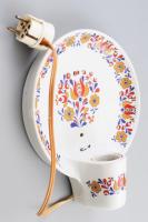 Drasche porcelán falilámpa, jelzett, kopással, 26x21 cm