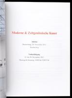 Fischer. Moderne & Zeitgenössische Kunst 2011. Katalógus. Kiadói papírkötés, jó állapotban