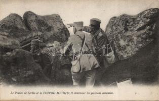 Peter I of Serbia and Zivojin Misic observing the enemy's position