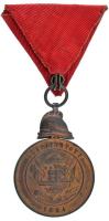~1900. "A Magyar Országos Tűzoltó Szövetség X éves Szolgálati Érme" bronz kitüntetés tűzol...