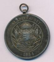 ~1900. "A Magyar Országos Tűzoltó Szövetség V éves Szolgálati Érme" bronzozott Zn kitüntet...