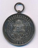 ~1900. "A Magyar Országos Tűzoltó Szövetség XV éves Szolgálati Érme" peremen jelzett Ag ki...