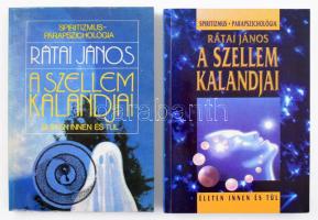 Rátai János 2 műve. Mind a kettő a szerző, Rátai János Kristóf (1944-2021) író, költő, publicista, dramaturg által Mohás Lívia (1928-2024) pszichológus, József Attila-díjas író részére DEDIKÁLT példány.   A szellem kalandjai. Életen innen és túl. Bp., 1988, Minerva. 1. kiadás. Kiadói papírkötés.;   A szellem kalandjai életen innen és túl. Bp., 2000, Epszilon. Kiadói papírkötés.;