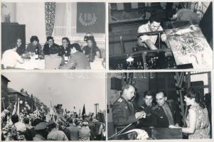 Életképek a Villamosszigetelő és Műanyaggyár életéből, munkásokról, műhelyekről, a munkások szabadid...