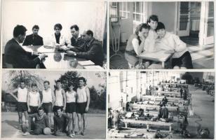 Életképek a Villamosszigetelő és Műanyaggyár életéből, munkásokról, műhelyekről, a munkások szabadid...