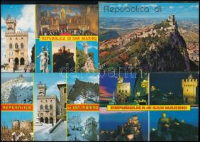 SAN MARINO - 19 MODERN postatiszta város képeslap / 19 MODERN unused town-view postcards