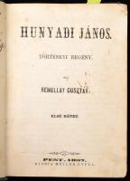 Remellay Gusztáv: Hunyadi János I-II. köt. [Egybekötve.] Pest, 1857, Müller Gyula, 2+III+1+7-148 p. + 221+2 p. Korabeli egészvászon-kötés, kopott borítóval, sérült, javított gerinccel, foxing foltos lapokkal, (?egy lap hiánnyal az első részben (5/6?), 1862-es ajándékozási sorokkal: &quot;A tót-komlósi olvasó egyletnek szíves ajándékúl, 1862 marcz ... H.J.&quot;