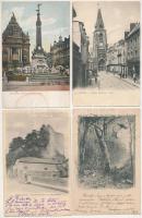 21 db RÉGI külföldi hosszúcímzéses város képeslap vegyes minőségben / 21 pre-1945 European town-view...