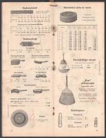 cca 1930 Stadler Mihály 22. sz. árjegyzék sodrony- és lakatosárukról. 28p. Képes termékbemutató füze...