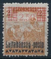 Nyugat-Magyarország III. 1921 Arató 2,50K/2f Bodor vizsgálójellel (15.000) (pici szakadás / small torn)