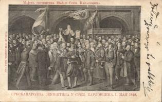 Proclamation of Serbian Vojvodina in 1848 in Sremski Karlovci, Serbia (EB)