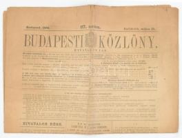 A Magyar Közlöny 1944, májsu 25.-i száma, benne zsidók zár alá vett műtárgyainak számbavétele és megőrzése tárgyában született rendelet