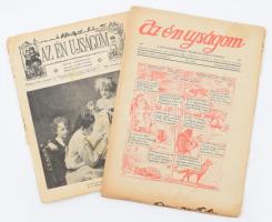 1919 Az Én Újságom c. gyerek újság két Tanácsköztársaság alatt megjelent, politikával átitatott száma, valamint egy korábbi 1908-as lapszám